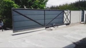 Откатные ворота с автоматикой.