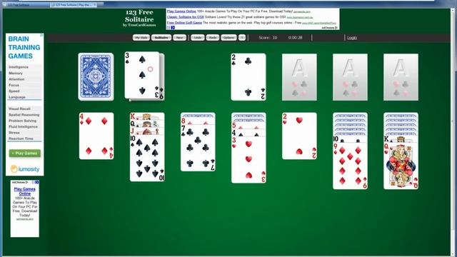 One-minute Tutorial: Learn how to play classic solitaire online with 123 Free Solitaire смотреть онлайн