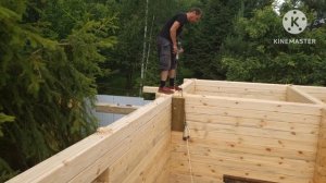 Баня из профилированного бруса 6 на 7.5 м. Процесс строительства с ценами.