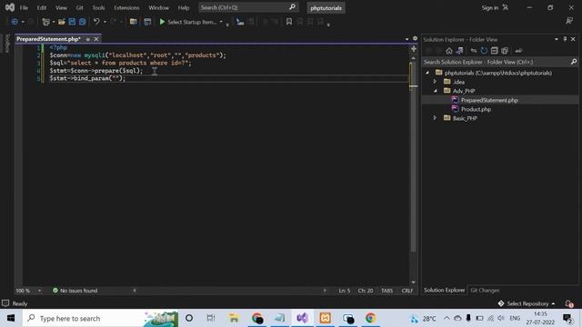 ADVANCED PHP TUTORIAL PART 2 |PREPARED STATEMENTS - SELECT  |#phptutorial #phptutorialforbeginners