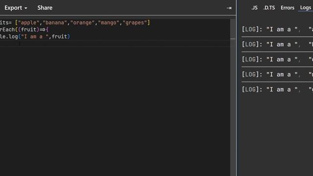 ForEach Array Method | Typescript, Javascript Tutorial