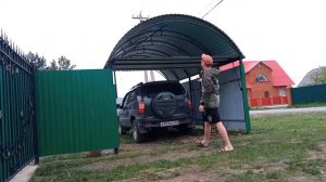 подъемные ворота для гаража-навеса своими руками