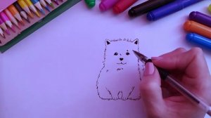 Как поэтапно нарисовать маленького милого щенка шпица. Уроки рисования для детей