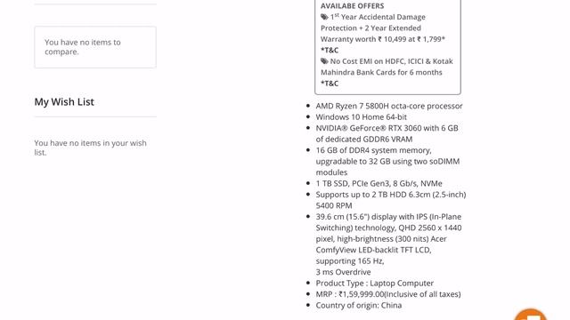 Acer nitro 5 with Ryzen 7 + RtX 3060 india launched price specs and availability смотреть онлайн