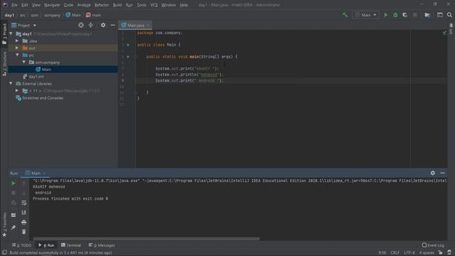 Java for Android lecture 1 | Datatypes in Java | Hello World in Java | Double Float In Java