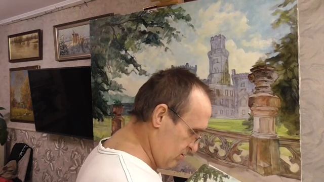 Полный процесс создания картины "Замок". Часть - 5. #art #artist #painting #живопись #жизньхудожник