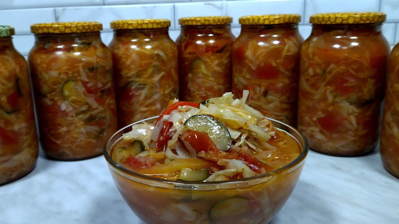 Популярный ОВОЩНОЙ САЛАТ на Зиму - САМЫЙ ВКУСНЫЙ и ЛЕГКИЙ в приготовлении