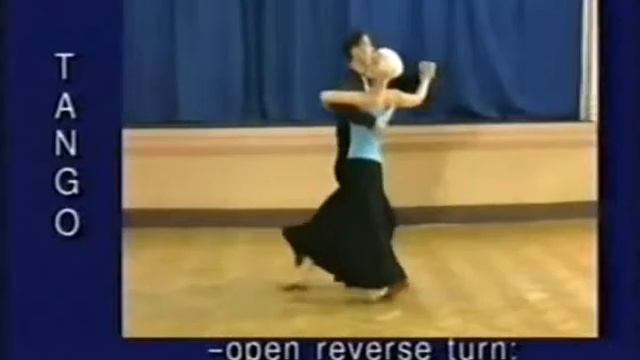 Tango dance steps 07 Open reverse turn open finish lady outside смотреть онлайн