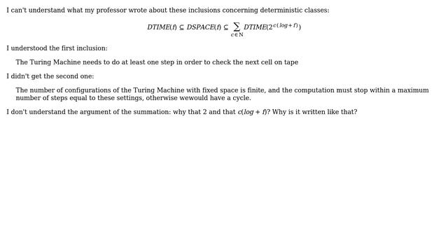 Inclusion of complexity classes (Deterministic Turing Machine) смотреть онлайн