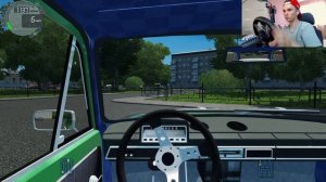КУПИЛ ВАЛЯЩУЮ БОКОМ ЖИГУ! - РЕАЛЬНАЯ ЖИЗНЬ в CITY CAR DRIVING с РУЛЕМ!
