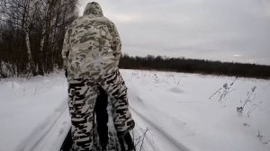Покатушки на мотобуксировщике, мотособаке январь 2022