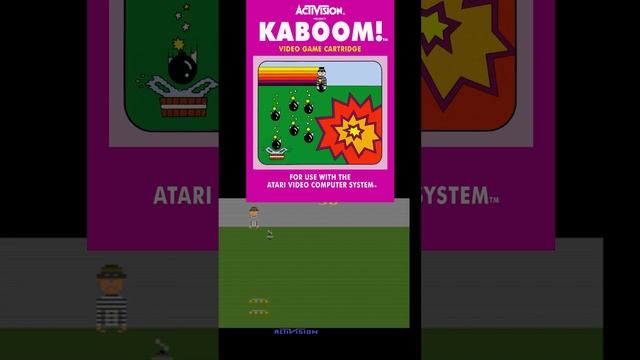 Atari 2600 Box Art vs Game Play - Kaboom - 1981