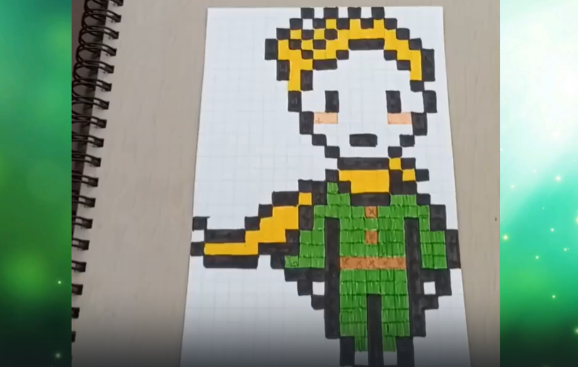 Рисуем Маленького Принца по клеткам смотреть онлайн