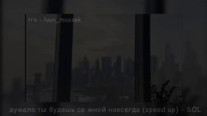думала ты будешь со мной навсегда speed up   SOL