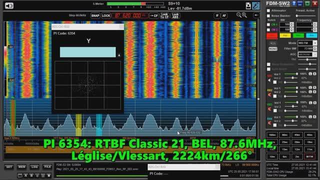 25.05.2021 17:50UTC, [Es], RTBF Classic 21, Бельгия, 87.6МГц, 2224км