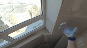 Откос оконный (развернутый) из гипсокартона. На шпаклевку. Монтаж.