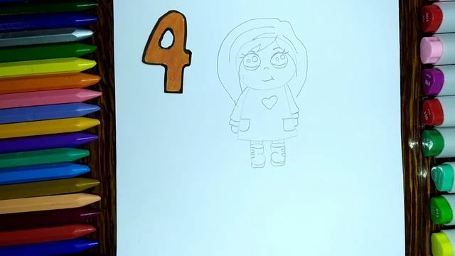 Как поэтапно быстро и красиво нарисовать маленькую милую девочку для ребенка смотреть онлайн