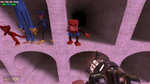 DESTROY ALL POPPY PLAYTIME FREDDY FAZBEAR DIGITAL CIRCUS MONSTER FAMILY in ABYSS POOL - GMod