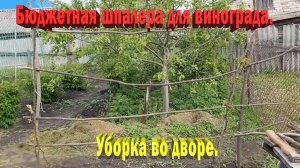 Бюджетная шпалера. Убираюсь во дворе.