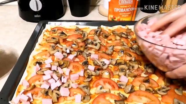 Что приготовить на Новый Год\Пицца с колбасой