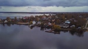 Озеро Селигер остров Кличен. Озеро Волго. Октябрь 2020