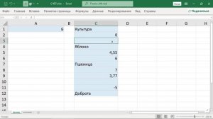 Посчитать количество ячеек занятых числами в Excel (СЧЁТ)