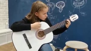 Настя гитара Холодный ветер с дождем