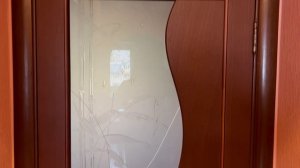 Замена стекла в межкомнатной двери ДО/ПОСЛЕ