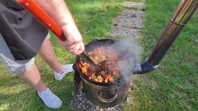 Жаркое из Окорока с шампиньонами, в казане на костре! Это блюдо, не может быть не вкусным!!! смотреть онлайн
