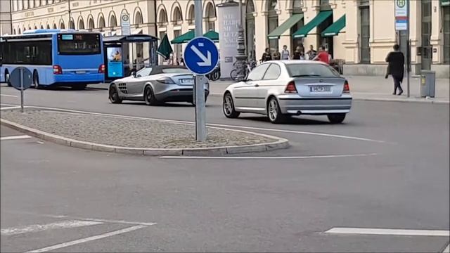 Supercars in Munich #51 [Mercedes SLR 722 s Spyder, Lamborghini  murcielago] смотреть онлайн
