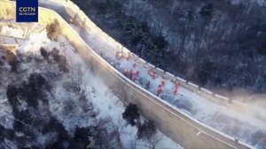 Великая Китайская стена 2-ой раз покрылась снегом