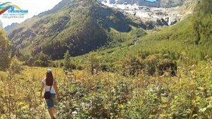 Ущелье Домбай-Ульген. Поляна ЛИИ. Русская поляна. Камень Высоцкого. Часть 3