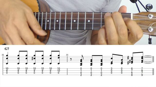 Jump (Van Halen) Swing Ver.  [Ukulele Fingerstyle] Play-Along with Tabs *PDF available смотреть онлайн