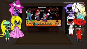 Female Mario characters reacting to Mario Madness