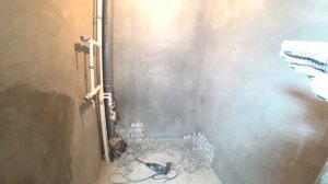 Гипсовая штукатурка в ванной комнате!