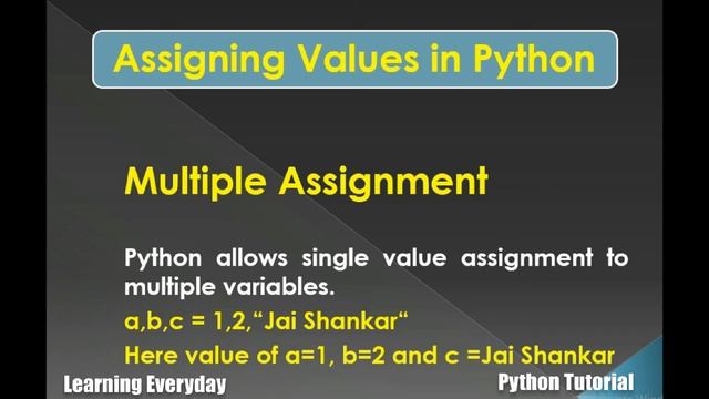 assignment operators in python