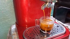 Gaggia New Baby Dose делает прекрасный эспрессо (доппио) с кусочком сахара на кремА