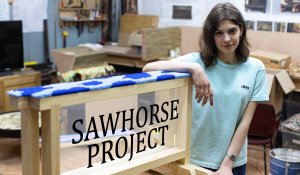 Sawhorse woodwork project Изготовление столярных козел