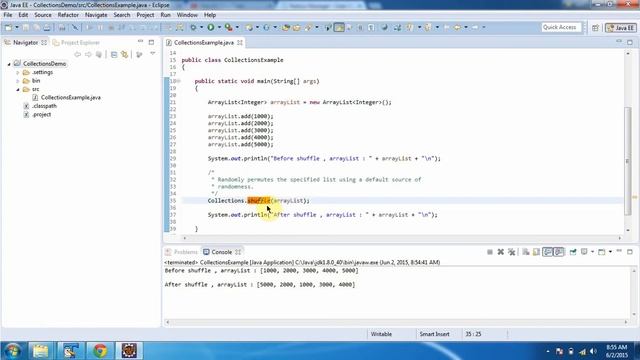 Collections (Shuffle method) | Java Collection Framework смотреть онлайн