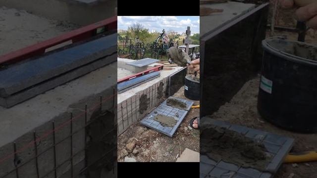 монтаж гранита