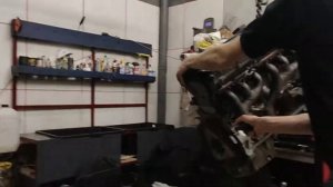Установка двигателя м52 в бмв е39. Installation  the M52 engine in the BMW E39.