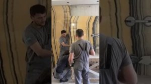 Оникс с подсветкой, изготовление и монтаж.
