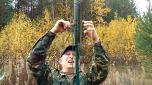 Установка  орнитологической паутиной сети