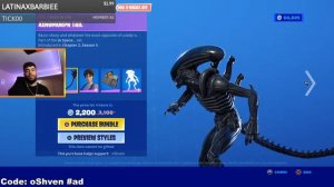 Fortnite Item Shop LIVE Today! Fortnite X Alien Xenomorph Skin Bundle (Fortnite Battle Royale)