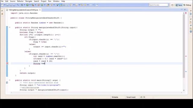 String Manipulation and Caesar Cipher Shifting
