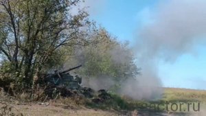Работа ЗПРК "Тунгуска" на Артемовском направлении по уничтожению БПЛА ВСУ типа "Фурия"