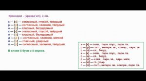 Звуко – буквенный  (фонетический) разбор  к   слову крокодил