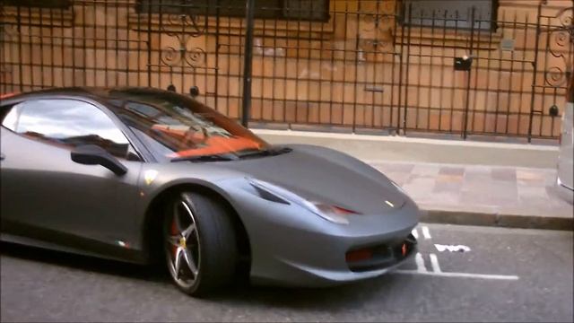Matte Grey Ferrari 458 parking ORANGE FAB Design SLS AMG!