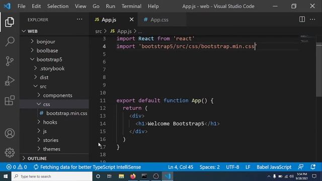 Bootstrap in React | React Navbar Project Using Bootstrap5 | Bootstrap5 With ReactJS - Web Boss