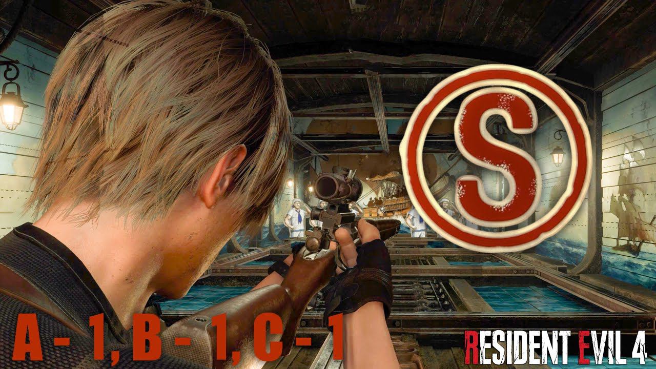 (1-A, 1-B, 1-C) Стрельбище 🌟 Как получить «РАНГ S» | Resident Evil 4 Remake «Обитель зла 4»